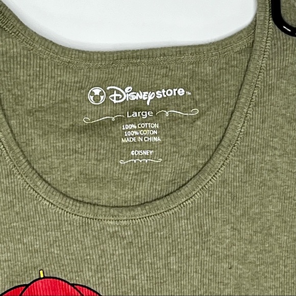 Disney Store Womens Sz Large JIMINY CRICKET Jimmy Green Ribbed Tank Top NO FLAWS - Picture 4 of 4